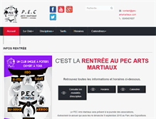 Tablet Screenshot of pec-artsmartiaux.com
